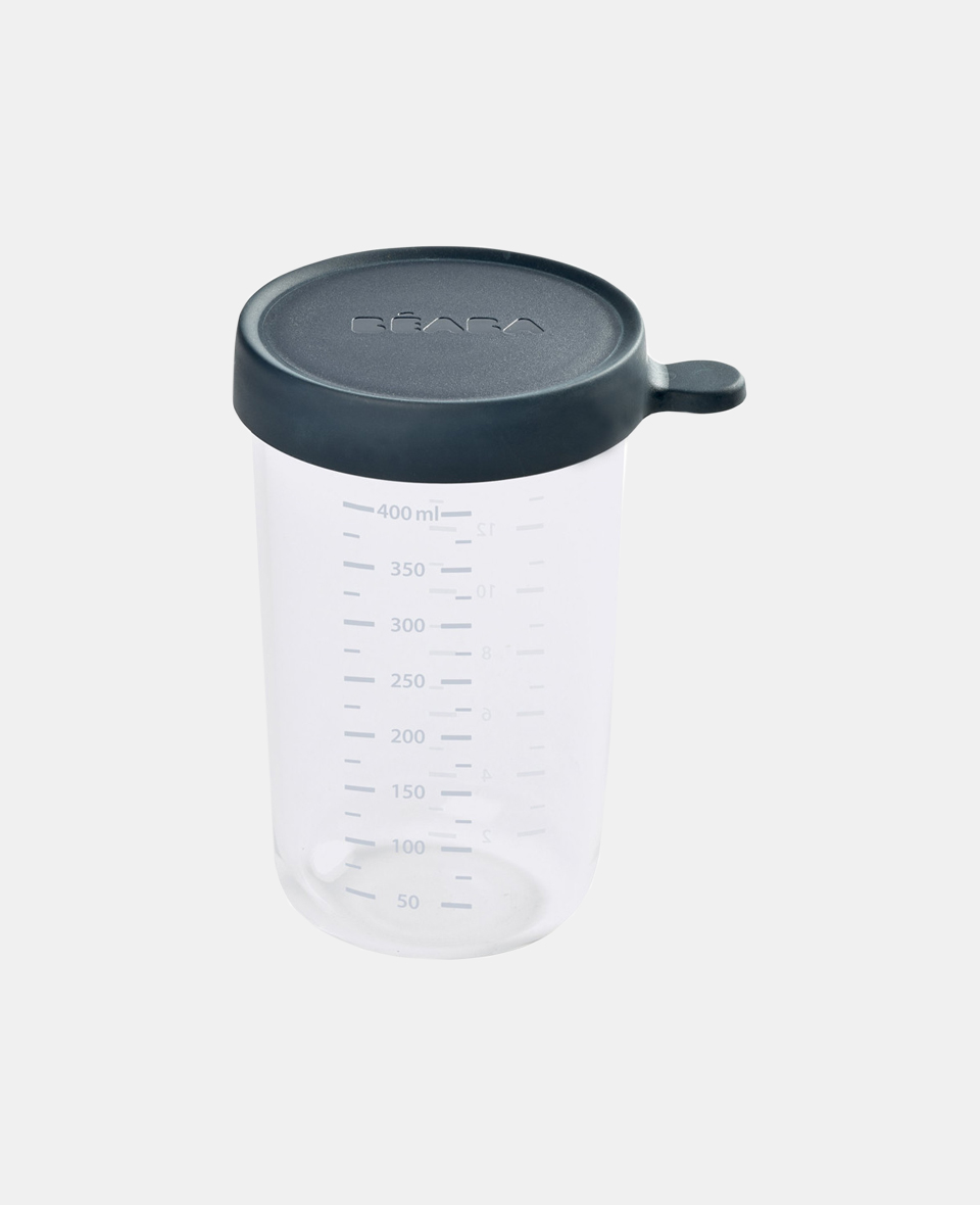 B912694.jpg Beaba Recipient ermetic din sticlă 400ml Blue - imagine 1