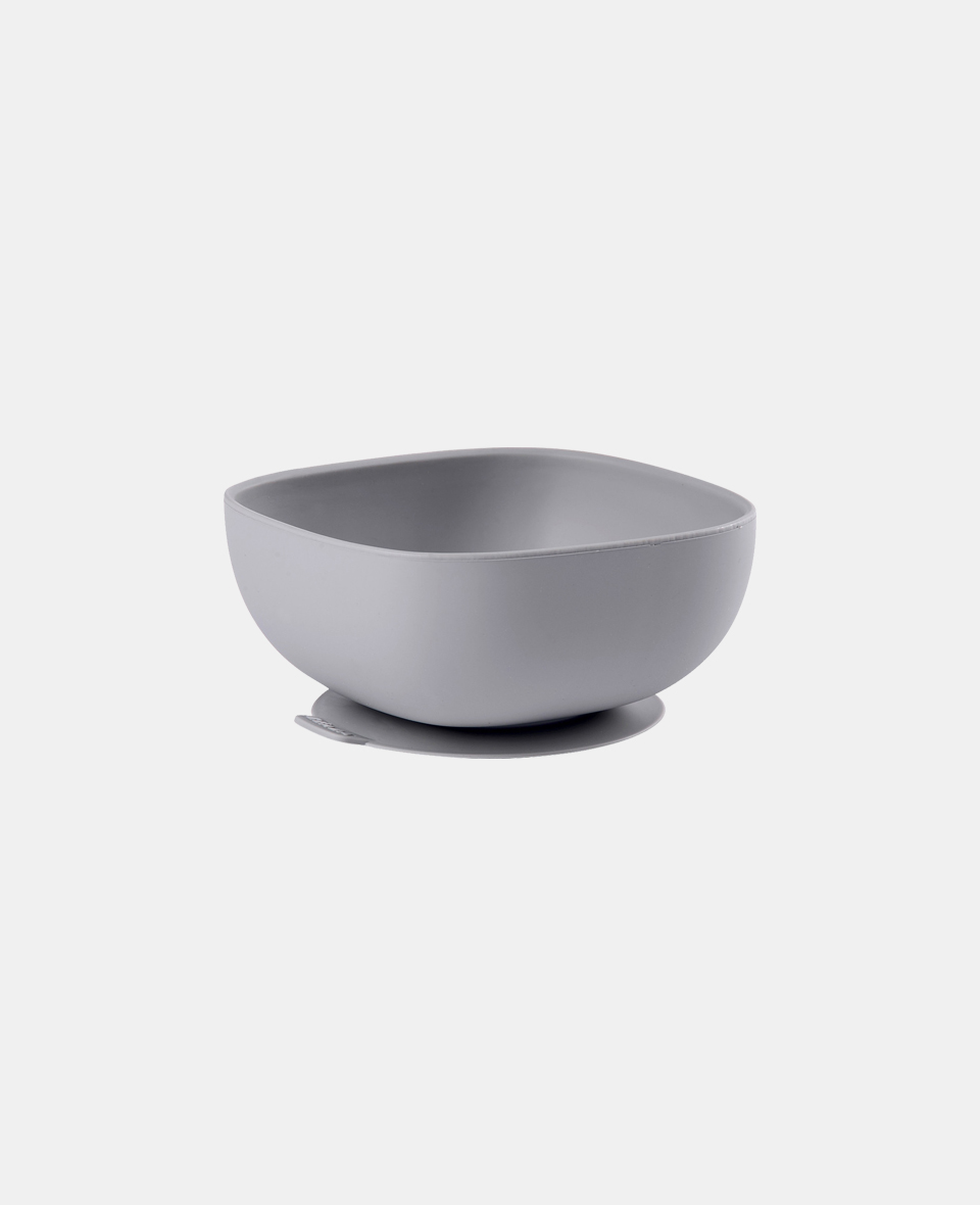 B913433.jpg Beaba Bol din silicon cu ventuză Grey - imagine 1