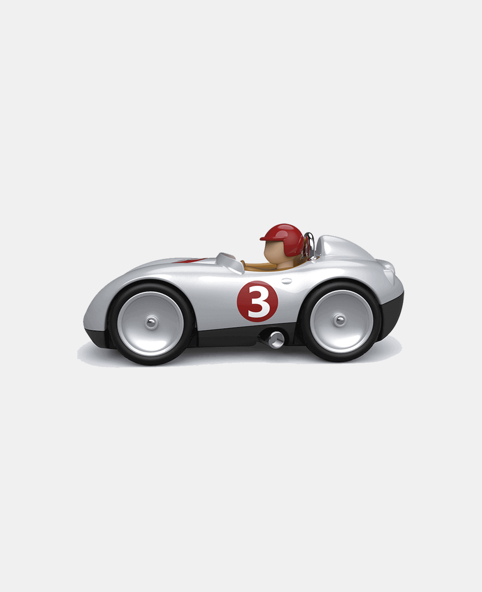 BA-489-3.jpg Baghera mașinuță Sports Car Silver - imagine 1