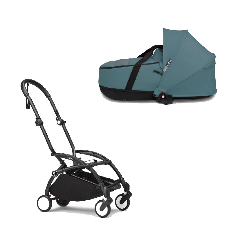 BF-landou-aqua.jpg Stokke YOYO3 cadru negru și landou pentru căruciorul Babyzen YOYO² Aqua - imagine 1