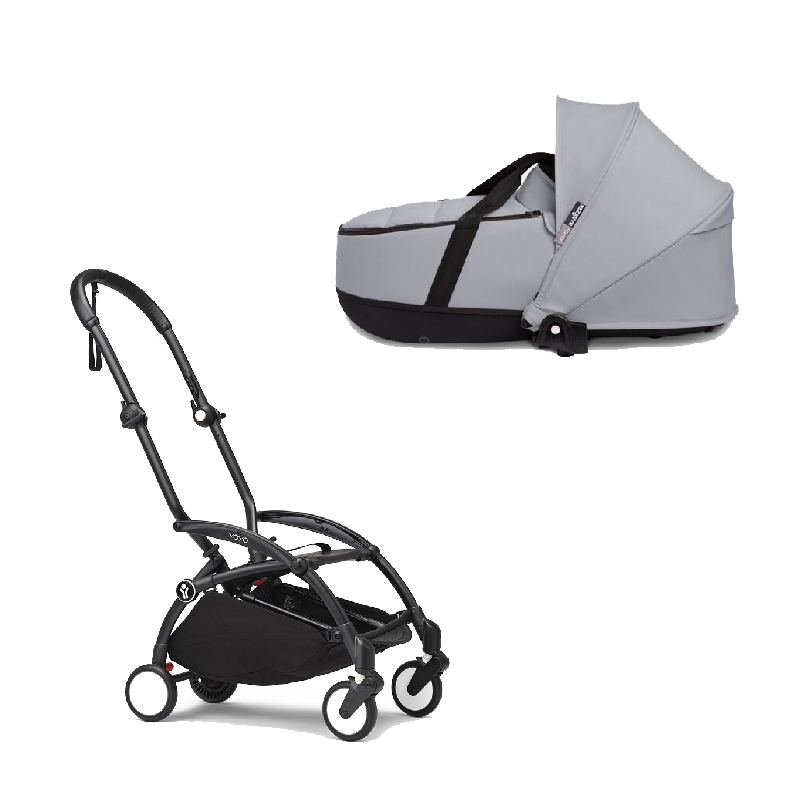 BF-landou-stone.jpg Stokke YOYO3 cadru negru și landou pentru căruciorul Babyzen YOYO² Stone - imagine 1