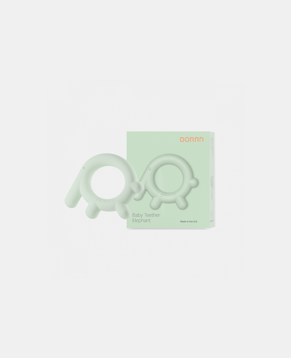 C0207-2.jpg Borrn jucărie dentiție Elefant Green - imagine 1