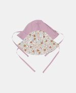 Palarie de soare reversibila cu protectie UV 50 + - Vintage Little Flowers/ Mauve - imagine 2