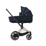 Carucior 2 in 1 Landou Priam Lux pentru căruciorul Priam Fashion Collections Jewels of Nature | dark blue + Cadru Carucior pentru Copii Priam Chrome Brown + Parte Sport Carucior Priam Fashion Collections Jewels of Nature Dark Blue Cybex Fashion - imagine 3