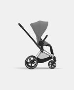 Carucior 2 in 1 Cadru Cărucior pentru Copii e-Priam Chrome Black + Parte Sport Carucior Priam Mirage Grey + Scoică Auto pentru Copii Cloud T i-Size Plus Mirage Grey Cybex Platinum - imagine 4