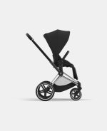 Carucior 2 in 1 Cadru Carucior pentru Copii Priam Chrome Black + Parte Sport Carucior Priam Sepia Black + Scoică Auto pentru Copii Cloud T i-Size Comfort Sephia Black Cybex Platinum - imagine 4