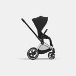 Carucior Sport Electric E-Priam: Cadru Cărucior pentru Copii e-Priam Chrome Black + Parte Sport Carucior Priam Sepia Black Cybex Platinum