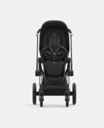 Carucior 2 in 1 Cadru Carucior pentru Copii Priam Chrome Black + Parte Sport Carucior Priam Sepia Black + Scoică Auto pentru Copii Cloud T i-Size Comfort Sephia Black Cybex Platinum - imagine 6