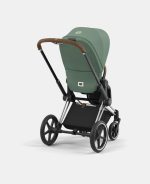 Carucior 2 in 1 Cadru Cărucior pentru Copii e-Priam Chrome Brown + Parte Sport Carucior Priam Leaf Green + Scoică Auto pentru Copii Cloud T i-Size Plus Leaf Green Cybex Platinum - imagine 7