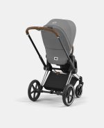 Carucior 2 in 1 Cadru Carucior pentru Copii Priam Chrome Brown + Parte Sport Carucior Priam Mirage Grey + Scoică Auto pentru Copii Cloud T i-Size Plus Mirage Grey Cybex Platinum - imagine 7
