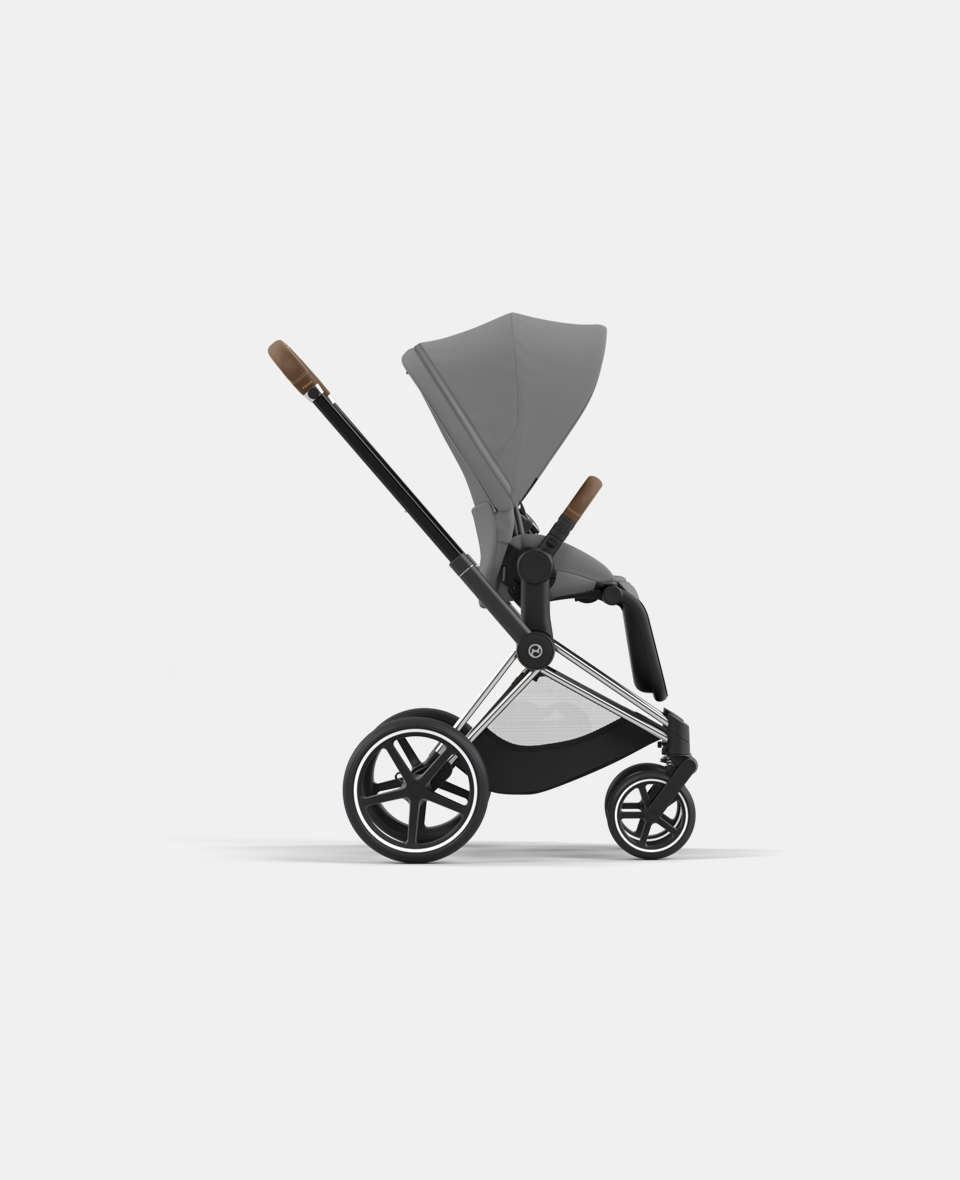 CYB_23_INT_y270_Priam_CHBR_MIGR.jpg Carucior Sport Electric E-Priam: Cadru Cărucior pentru Copii e-Priam Chrome Brown + Parte Sport Carucior Priam Mirage Grey Cybex Platinum - imagine 1