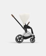 Carucior 2 in 1 Cadru Cărucior pentru Copii e-Priam Chrome Brown + Parte Sport Carucior Priam Off White + Scoică Auto pentru Copii Cloud T i-Size Plus Platinum White Cybex Platinum Cybex Platinum - imagine 4