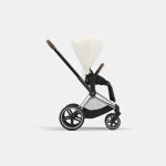 Carucior Sport Electric E-Priam: Cadru Cărucior pentru Copii e-Priam Chrome Brown + Parte Sport Carucior Priam Off White Cybex Platinum
