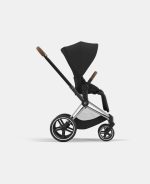 Carucior 2 in 1 Cadru Cărucior pentru Copii e-Priam Chrome Brown + Parte Sport Carucior Priam Sepia Black + Scoică Auto pentru Copii Cloud T i-Size Comfort Sephia Black Cybex Platinum Cybex Platinum - imagine 4