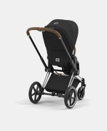 Carucior 2 in 1 Cadru Cărucior pentru Copii e-Priam Chrome Brown + Parte Sport Carucior Priam Sepia Black + Scoică Auto pentru Copii Cloud T i-Size Comfort Sephia Black Cybex Platinum Cybex Platinum - imagine 7