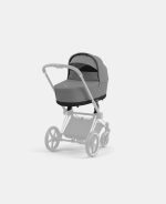 Carucior 2 in 1 Cadru Carucior pentru Copii Priam Chrome Black + Landou PRIAM Lux Mirage Grey + Parte Sport Carucior Priam Mirage Grey Cybex Platinum - imagine 7