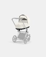 Carucior 2 in 1 Cadru Carucior pentru Copii Priam Chrome Black + Landou PRIAM Lux Off White + Parte Sport Carucior Priam Off White Cybex Platinum - imagine 7