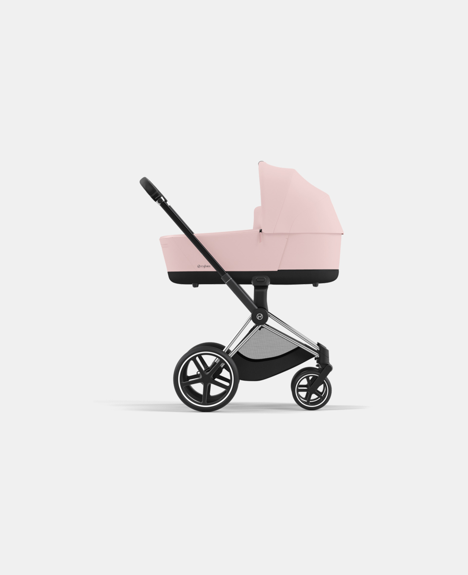CYB_23_INT_y270_Priam_Cot_CHBH_PCPI.jpg Carucior Nou Nascut Electric E-Priam: Cadru Cărucior pentru Copii e-Priam Chrome Black + Landou PRIAM Lux Peach Pink Cybex Platinum - imagine 1