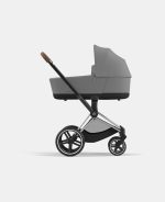 Carucior Nou Nascut Electric E-Priam: Cadru Cărucior pentru Copii e-Priam Chrome Brown + Landou PRIAM Lux Mirage Grey Cybex Platinum - imagine 2