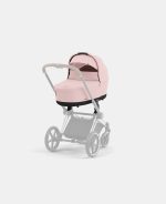 Carucior 2 in 1 Cadru Cărucior pentru Copii e-Priam Chrome Brown + Landou PRIAM Lux Peach Pink Cybex Platinum + Parte Sport Carucior Priam Peach Pink - imagine 7