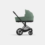 Carucior Nou Nascut Electric E-Priam: Cadru Cărucior pentru Copii e-Priam Matt + Landou PRIAM Lux Leaf Green Cybex Platinum