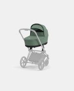 Carucior 2 in 1 Cadru Carucior pentru Copii Priam Matt Black + Landou PRIAM Lux Leaf Green + Parte Sport Carucior Priam Leaf Green Cybex Platinum - imagine 7