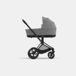 Carucior Nou Nascut Electric E-Priam: Cadru Cărucior pentru Copii e-Priam Matt + Landou PRIAM Lux Mirage Grey Cybex Platinum