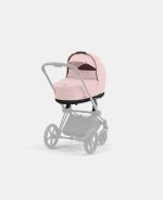 Carucior 2 in 1 Cadru Carucior pentru Copii Priam Matt Black + Landou PRIAM Lux Peach Pink + Parte Sport Carucior Priam Peach Pink Cybex Platinum - imagine 6