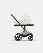 Carucior 2 in 1 Cadru Carucior pentru Copii Priam Rosegold + Landou PRIAM Lux Off White + Parte Sport Carucior Priam Off White Cybex Platinum - imagine 4