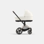 Cadru Carucior pentru Copii Priam Rosegold + Landou PRIAM Lux Off White Cybex Platinum