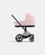 Carucior 2 in 1 : Cadru Carucior pentru Copii Priam Rosegold + Landou PRIAM Lux Peach Pink + Parte Sport Carucior Priam Peach Pink Cybex Platinum - imagine 4