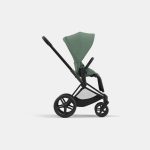 Carucior Sport Electric E-Priam: Cadru Cărucior pentru Copii e-Priam Matt + Parte Sport Carucior Priam Leaf Green Cybex Platinum