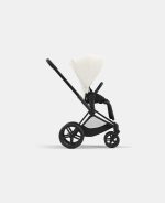 Carucior Sport Priam: Cadru Carucior pentru Copii Priam Matt Black + Parte Sport Carucior Priam Off White Cybex Platinum
