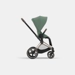 Carucior Sport Electric E-Priam: Cadru Cărucior pentru Copii e-Priam Rosegold +Parte Sport Carucior Priam Leaf Green Cybex Platinum