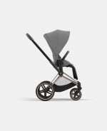 Carucior 2 in 1 Cadru Cărucior pentru Copii e-Priam Rosegold + Parte Sport Carucior Priam Mirage Grey + Scoică Auto pentru Copii Cloud T i-Size Plus Mirage Grey Cybex Platinum Cybex Platinum - imagine 4