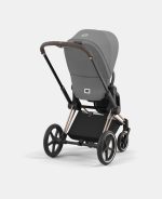 Carucior 2 in 1 Cadru Cărucior pentru Copii e-Priam Rosegold + Parte Sport Carucior Priam Mirage Grey + Scoică Auto pentru Copii Cloud T i-Size Plus Mirage Grey Cybex Platinum Cybex Platinum - imagine 7