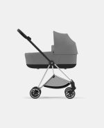 Carucior 2 in 1 : Cadru Carucior pentru Copii Mios Chrome Black + Landou Mios Lux Mirage Grey + Parte Sport Carucior MIOS Mirage Grey Cybex Platinum - imagine 4