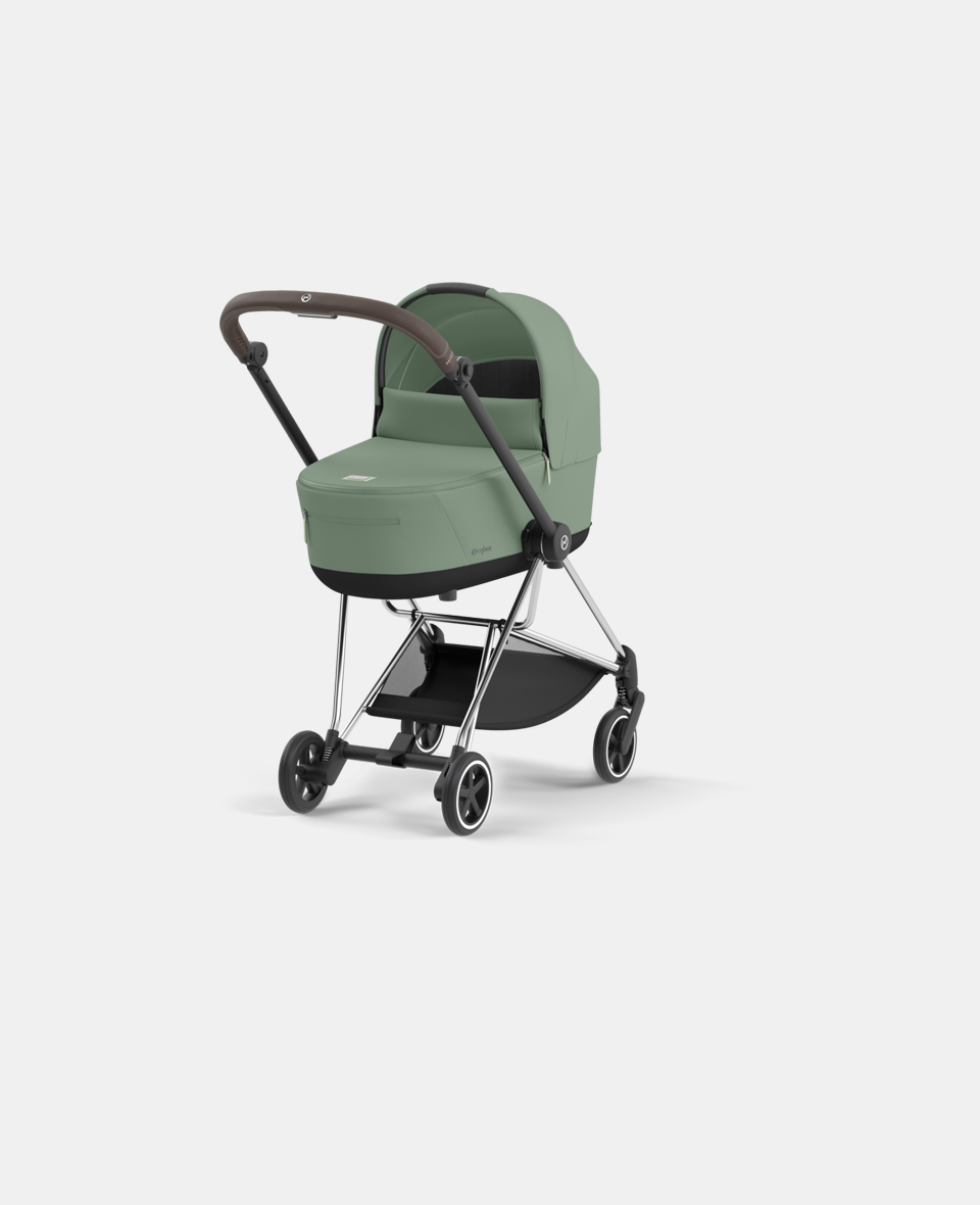 CYB_Mios_Cot_CHBR_LEGR.jpg Carucior Nou Nascut Mios: Cadru Carucior pentru Copii Mios Chrome Brown + Landou Mios Lux Leaf Green Cybex Platinum - imagine 1