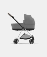 Carucior 2 in 1 : Cadru Carucior pentru Copii Mios Chrome Brown + Landou Mios Lux Mirage Grey + Parte Sport Carucior MIOS Mirage Grey Cybex Platinum - imagine 4