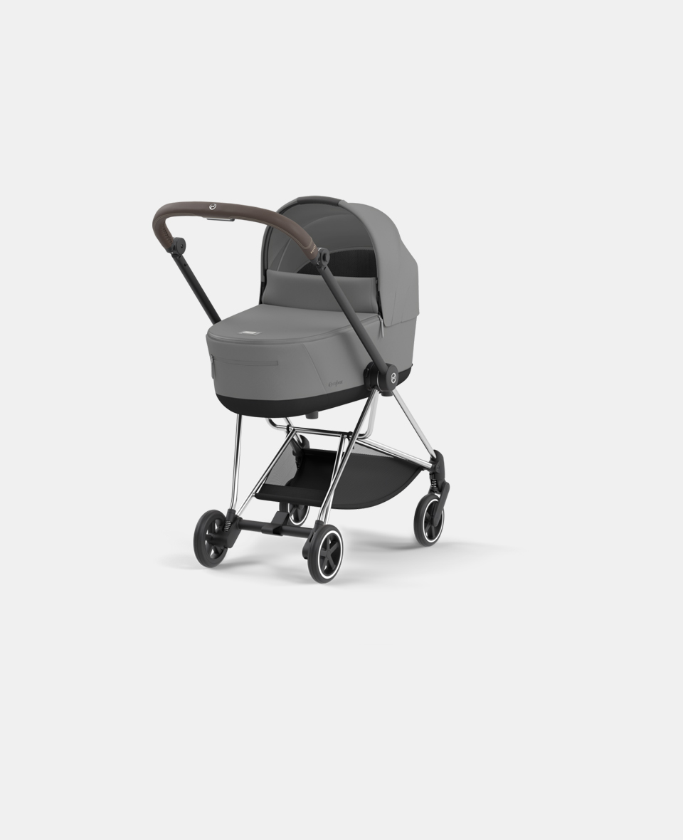CYB_Mios_Cot_CHBR_MIGR.jpg Carucior Nou Nascut Mios: Cadru Carucior pentru Copii Mios Chrome Brown + Landou Mios Lux Mirage Grey Cybex Platinum - imagine 1