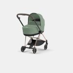Carucior Nou Nascut Mios: Cadru Carucior pentru Copii Mios Rosegold + Landou Mios Lux Leaf Green Cybex Platinum