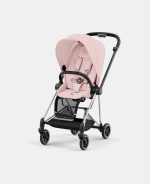 Carucior 2 in 1 : Cadru Carucior pentru Copii Mios Chrome Black + Parte Sport Carucior MIOS Peach Pink + Scoică Auto pentru Copii Cloud T i-Size Plus Peach Pink Cybex Platinum - imagine 3