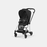 Carucior Sport Mios: Cadru Carucior pentru Copii Mios Chrome Black + Parte Sport Carucior MIOS Sepia Black Cybex Platinum