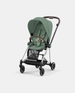 Carucior 2 in 1 : Cadru Carucior pentru Copii Mios Chrome Brown + Parte Sport Carucior MIOS Leaf Green + Scoică Auto pentru Copii Cloud T i-Size Plus Leaf Green Cybex Platinum - imagine 3