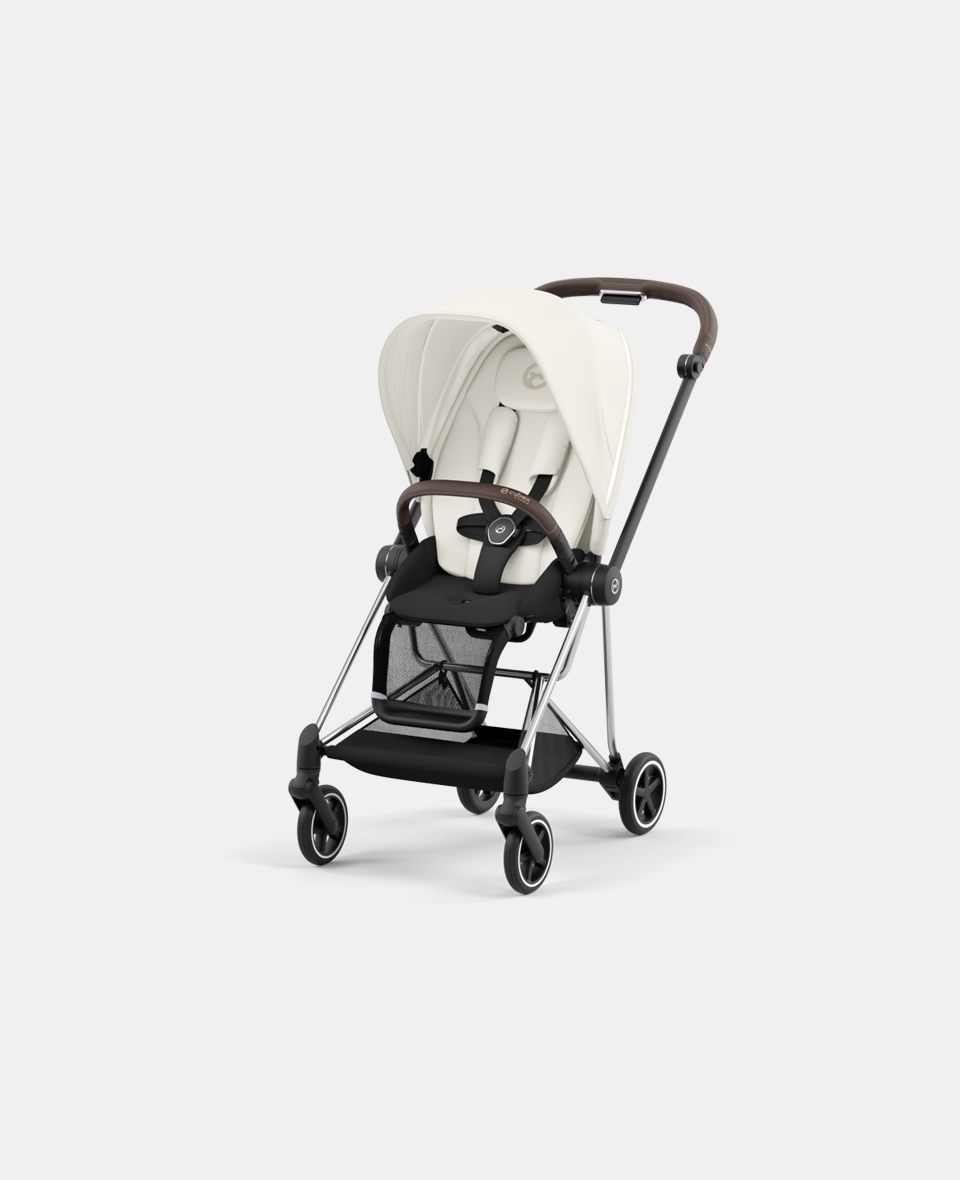 CYB_Mios_Seat_CHBR_OFWH.jpg Carucior Sport Mios: Cadru Carucior pentru Copii Mios Chrome Brown + Parte Sport Carucior MIOS Off White Cybex Platinum - imagine 1