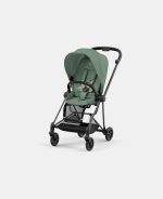 Carucior Sport Mios: Cadru Carucior pentru Copii Mios Matt Black + Parte Sport Carucior MIOS Leaf Green Cybex Platinum