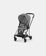 Carucior Sport Mios: Cadru Carucior pentru Copii Mios Matt Black + Parte Sport Carucior MIOS Mirage Grey Cybex Platinum