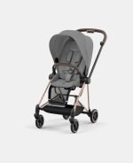 Carucior 2 in 1 : Cadru Carucior pentru Copii Mios Rosegold + Parte Sport Carucior MIOS Mirage Grey + Scoică Auto pentru Copii Cloud T i-Size Comfort Mirage Grey Cybex Platinum - imagine 3