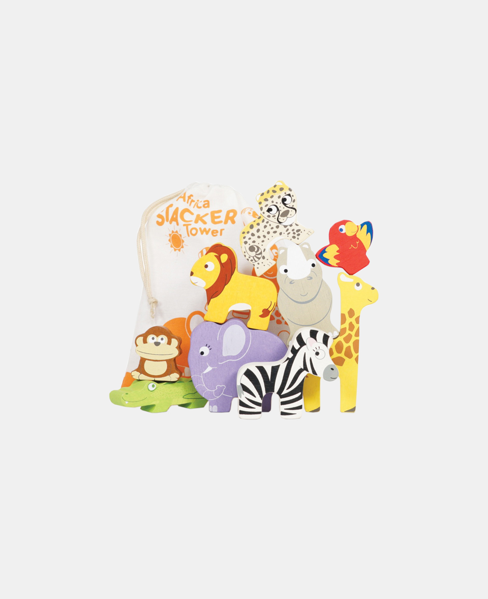 EKPL117.jpg Le Toy Van jucărie din lemn pentru stivuit animale din junglă - imagine 1