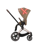 Carucior 2 in 1 Landou Priam Lux pentru căruciorul Priam Design Collaborations One Love | multicolor + Cadru Carucior pentru Copii Priam Chrome Brown + Parte Sport Carucior Priam Design Collaborations One Love Cybex Fashion - imagine 16